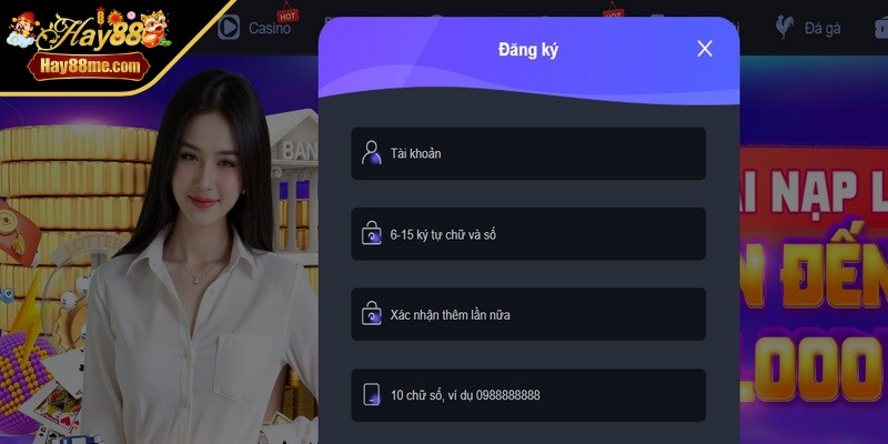 Quy trình đăng ký được thiết kế tối ưu cho mọi thiết bị