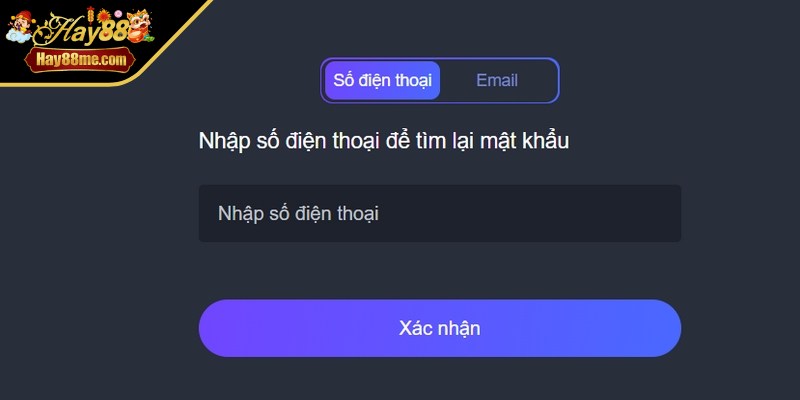 Các phương thức lấy lại mật khẩu tại Hay88