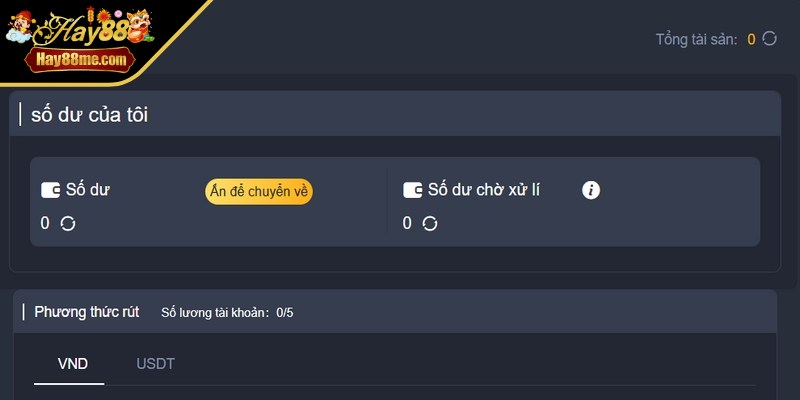 Hướng dẫn chi tiết quy trình rút tiền Hay88